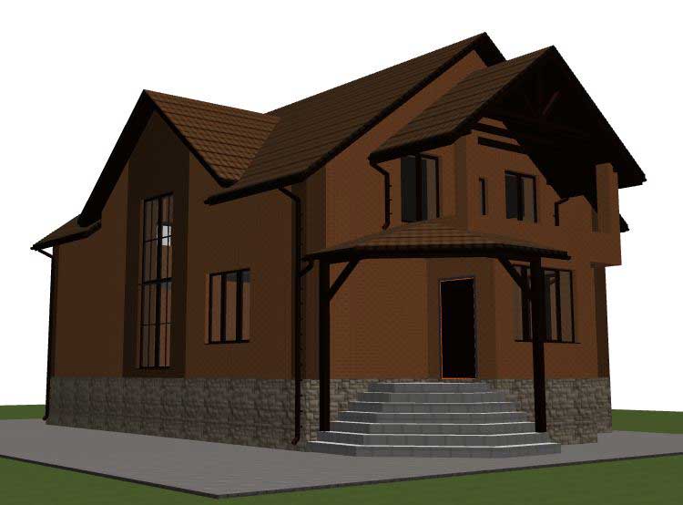 Модель дома в Archicad